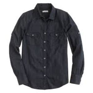J.Crew Keeper chambray shirt in dark rinse sz14
